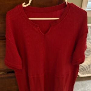 Red Short Sleeve Top
